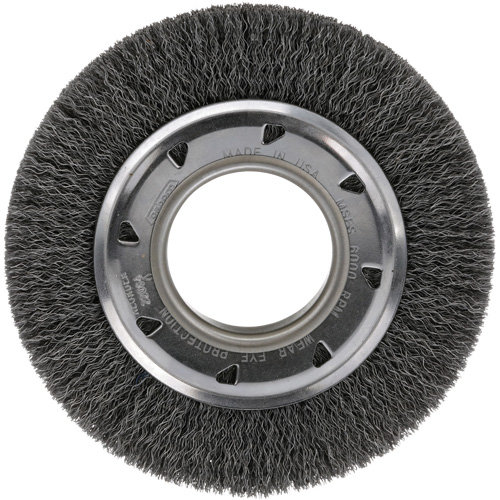 MEULE CIRC,FIL CREPE,4-1/4",.0118X5/8"X2", 4-1/4" dia., Fils 0.012, Arbre 2" Distribution Industrielle GC