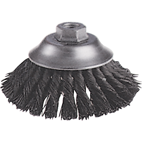 Knot Wire Cup Brushes - Flared Cup Brush, 6" Dia., 0.02" Fill, 5/8"-11 Arbor, Steel Distribution Industrielle GC