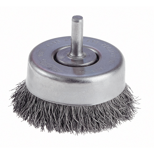 Brosses-boisseau &agrave; fils cr&ecirc;p&eacute;s avec tige 1/4" - travaux l&eacute;gers Distribution Industrielle GC