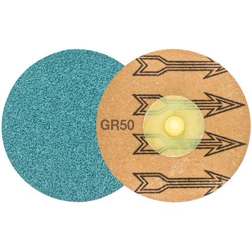 Disque de ponçage TWIST TOPCUT, 3" dia., Grain 50, Zirconium Distribution Industrielle GC