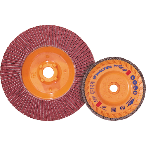 Disque &agrave; lamelles Stainless Enduro-Flex, 4-1/2" x 5/8"-11, Type 27, Grain 60, Alumine de zirconium Distribution Industrielle GC