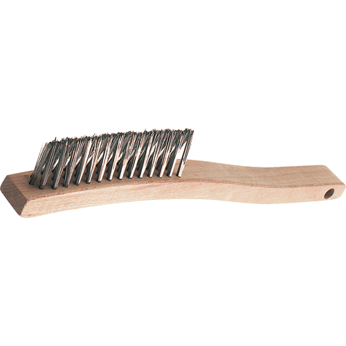 Brosses de grattage &agrave; manche long, rainure en V, Acier, 3 x 14 rangs de fils, Longueur 13-3/4" Distribution Industrielle GC