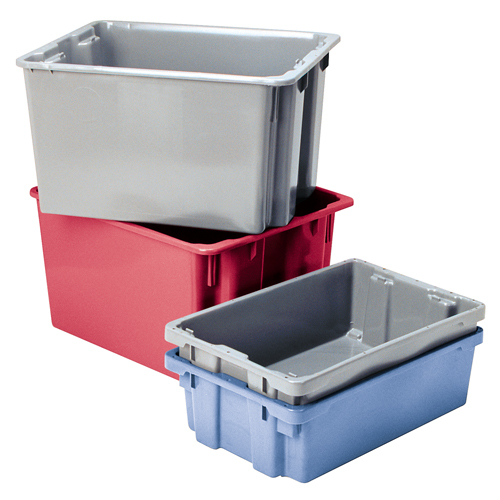 Contenants Stack-N-Nest Polylewton, 10,5" x 26,1" x 18,7", Bleu Distribution Industrielle GC