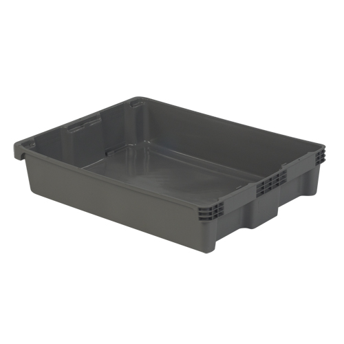 Contenants Stack-N-Nest Polylewton, 6,1" x 29,6" x 22,4", Gris Distribution Industrielle GC