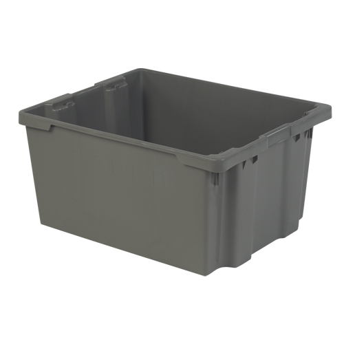 Contenants Stack-N-Nest Polylewton, 15,1" x 30,1" x 24", Gris Distribution Industrielle GC