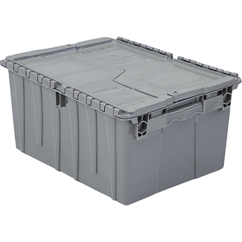 Flipak&reg; Polyethylene Plastic (PE) Distribution Containers, 11.8" x 9.8" x 7.7", Grey Distribution Industrielle GC