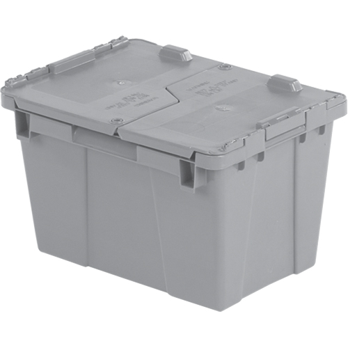 Flipak&reg; Polyethylene Plastic (PE) Distribution Containers, 15.2" x 10.9" x 9.7", Grey Distribution Industrielle GC