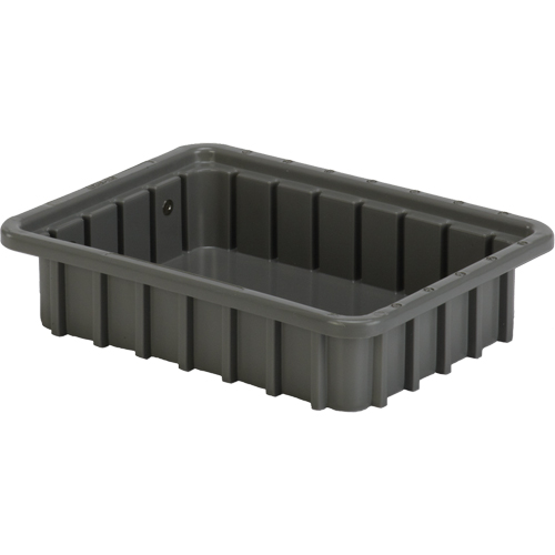 Divider Box&reg; Containers, Polyethylene, 10.8" W x 8.3" D x 2.5" H, Grey Distribution Industrielle GC