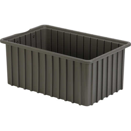Divider Box&reg; Containers, Polyethylene, 16.5" W x 10.9" D x 7" H, Grey Distribution Industrielle GC