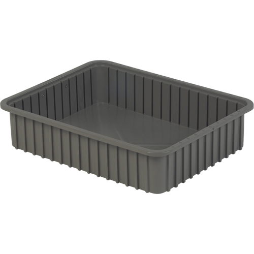 Divider Box&reg; Containers, Polyethylene, 22.4" W x 17.4" D x 5" H, Grey Distribution Industrielle GC