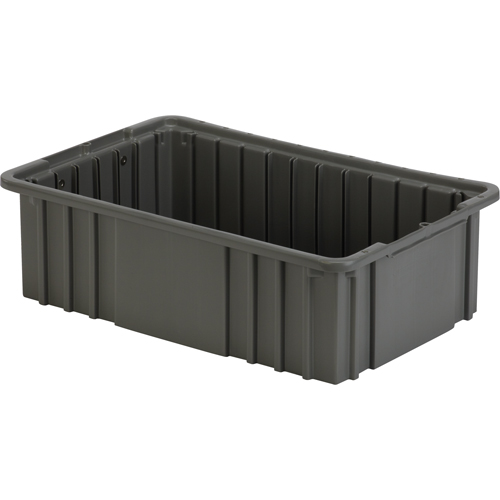Contenant Divider Box, Poly&eacute;thyl&egrave;ne, 16,5" la x 10,9" p x 5" h, Gris Distribution Industrielle GC