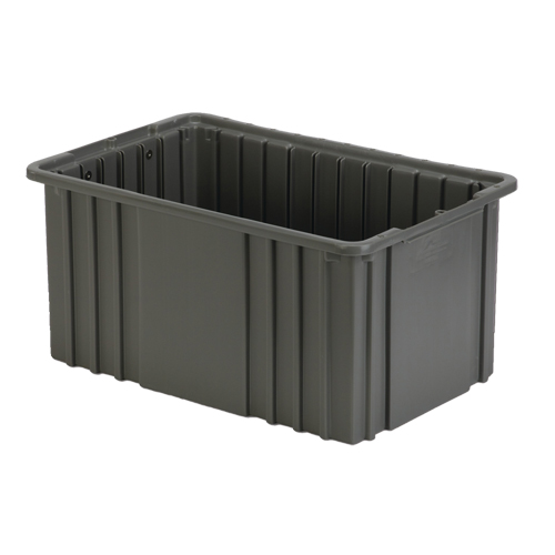 Contenant Divider Box, Poly&eacute;thyl&egrave;ne, 15,5" la x 9,9" p x 8" h, Gris Distribution Industrielle GC