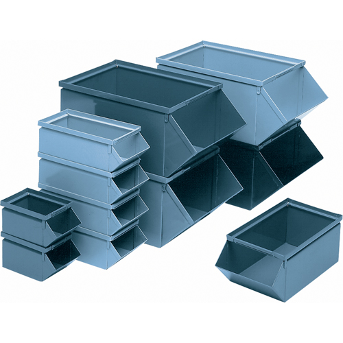 Steel Bin, 100 lbs. Cap., 12" W x 20-1/2" D x 9-1/2" H, Blue Distribution Industrielle GC