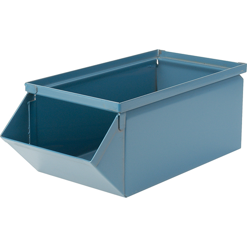 Steel Bin, 100 lbs. Cap., 12" W x 20-1/2" D x 9-1/2" H, Blue Distribution Industrielle GC