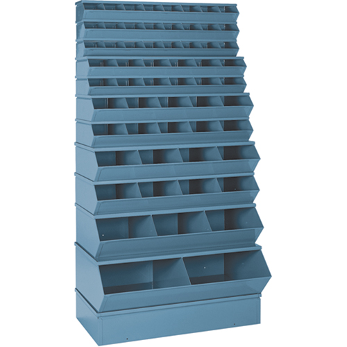 Sectional Bin Units, 100 lbs. Cap., 37" W x 8" D x 4-1/2" H, Blue Distribution Industrielle GC