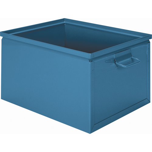Boîte empilable en acier, 7,5" la x 13" p x 6" h, Bleu Distribution Industrielle GC