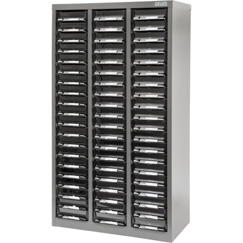 Casiers pour pi&egrave;ces KPC-300, Acier galvanis&eacute;, 60 tiroirs, 21-3/10" x 10-2/5" x 36-9/10", Gris Distribution Industrielle GC