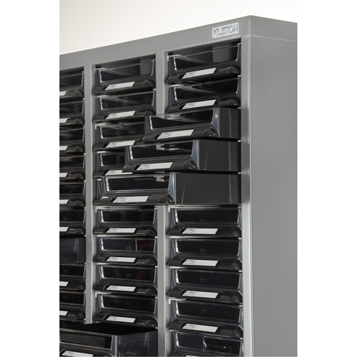 Casiers pour pi&egrave;ces KPC-300, Acier galvanis&eacute;, 60 tiroirs, 21-3/10" x 10-2/5" x 36-9/10", Gris Distribution Industrielle GC