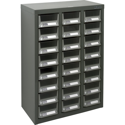 Casiers pour pi&egrave;ces KPC-400, Acier galvanis&eacute;, 24 tiroirs, 17-3/10" x 8-7/10" x 25-3/5", Gris Distribution Industrielle GC
