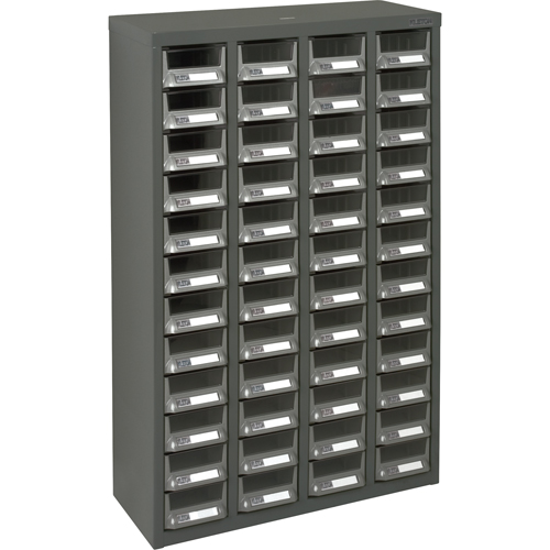 KPC-400 Parts Cabinet, Galvanized Steel, 48 Drawers, 22-3/5" x 8-7/10" x 36-9/10", Grey Distribution Industrielle GC