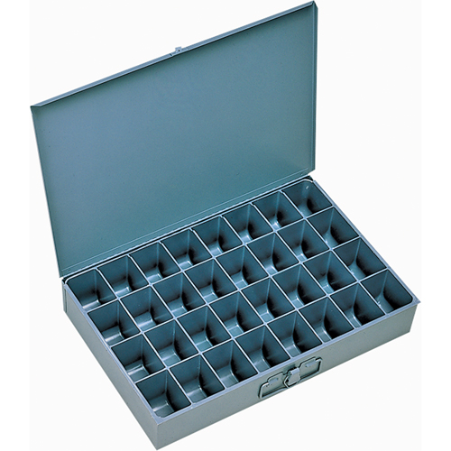 Boîtes &agrave; fond courb&eacute;, Acier, 32 compartiments, 18" la x 12" p, 3" h, Gris Distribution Industrielle GC