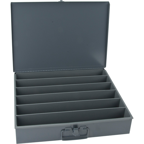 Boîtes en acier &agrave; compartiments &agrave; fond courb&eacute;, 18,34" la x 12,16" p x 3,16" h, 6 horizontaux compartiments Distribution Industrielle GC