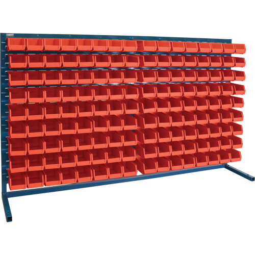 Rayonnage &agrave; persienne avec bacs, 144 bacs, 72" la x 15" p x 40" h Distribution Industrielle GC
