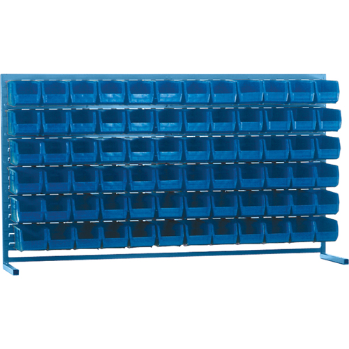 Rayonnage &agrave; persienne avec bacs, 72 bacs, 72" la x 15" p x 40" h Distribution Industrielle GC