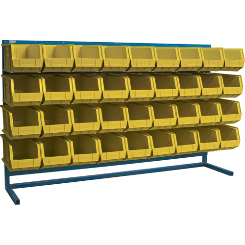 Rayonnage &agrave; persienne avec bacs, 36 bacs, 72" la x 15" p x 40" h Distribution Industrielle GC