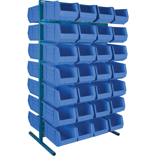 Support stationnaire deux c&ocirc;t&eacute;s pour bacs, 36" la x 24" p x 61" h, 56 bacs Distribution Industrielle GC