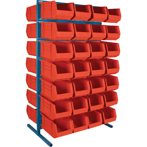 Support stationnaire deux c&ocirc;t&eacute;s pour bacs, 36" la x 24" p x 61" h, 56 bacs Distribution Industrielle GC