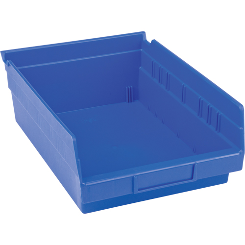 Plastic Shelf Bins, 8-3/8" W x 4" H x 11-5/8" D, Blue, 15 lbs. Capacity Distribution Industrielle GC