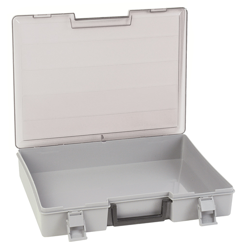 Boîte &agrave; compartiments, Plastique, 15-1/2" la x 11-3/4" p, 2-1/2" h, Gris Distribution Industrielle GC