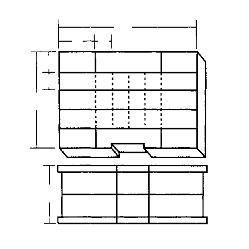 Compartment Case, Plastic, 48 Slots, 15-1/2" W x 11-3/4" D x 5" H, Grey Distribution Industrielle GC