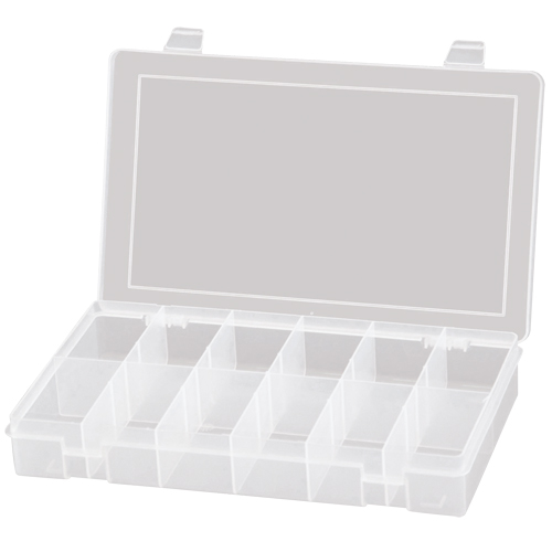 Boîtes &agrave; compartiments compactes en polypropyl&egrave;ne, 11" la x 6-3/4" p x 1-3/4" h, 12 compartiments Distribution Industrielle GC