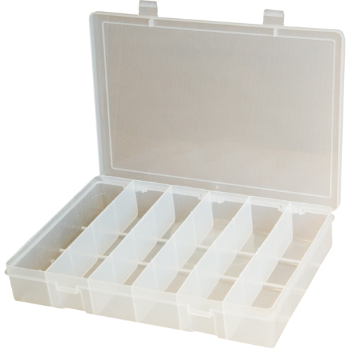 Boîtes &agrave; compartiments compactes en polypropyl&egrave;ne, 11" la x 6-3/4" p x 1-3/4" h, 6 compartiments Distribution Industrielle GC