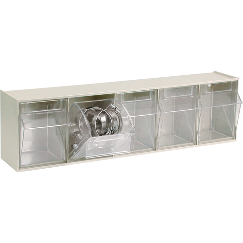 Tip-Out Bins Modular Storage System, 23-5/8" W x 5-1/4" D x 6-1/2" H, 5 Drawers Distribution Industrielle GC