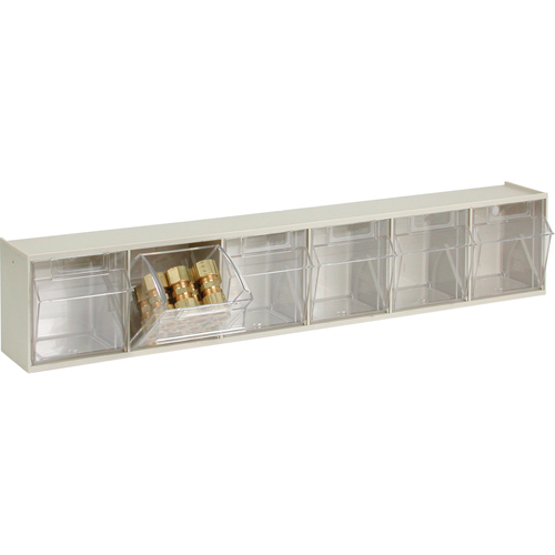 Tip-Out Bins Modular Storage System, 23-5/8" W x 3-5/8" D x 4-1/2" H, 6 Drawers Distribution Industrielle GC