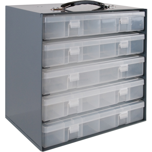 Casiers pour boîtes &agrave; compartiments, Acier, 5 compartiments, 11-1/4" la x 6-3/4" p, 10-3/4" h, Gris Distribution Industrielle GC