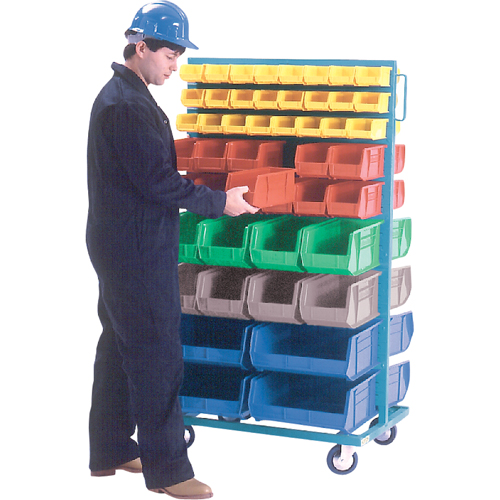Supports mobiles pour contenants - &agrave; deux c&ocirc;t&eacute;s, 0 bacs, 36" la x 24" p x 67-1/2" h Distribution Industrielle GC