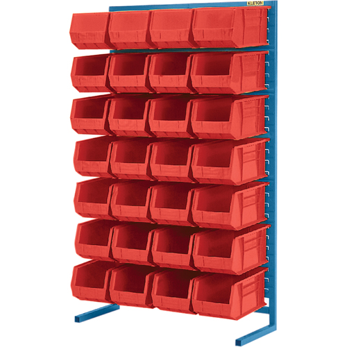 Support stationnaire pour bacs &agrave; un c&ocirc;t&eacute;, 36" la x 12" p x 61" h, 28 bacs Distribution Industrielle GC