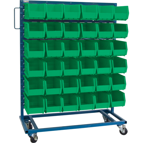 Single-Sided Mobile Bin Rack, Single-sided, 36 bins, 36" W x 16" D x 46-1/2" H Distribution Industrielle GC