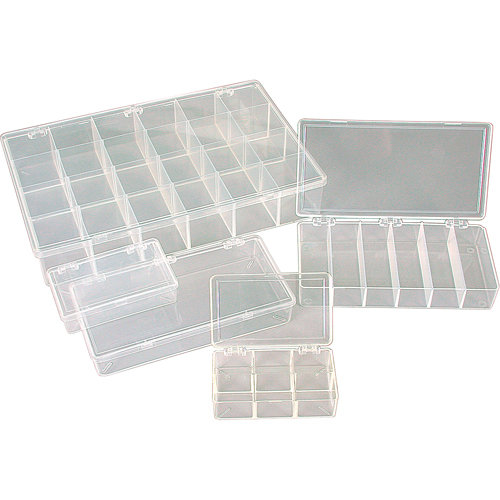Boîte &agrave; compartiments K-Resin, Plastique, 36 compartiments, 6-9/16" la x 9-5/8" p, 1-1/2" h, Transparent Distribution Industrielle GC
