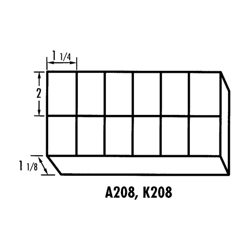 Boîte &agrave; compartiments K-Resin, Plastique, 12 compartiments, Transparent Distribution Industrielle GC
