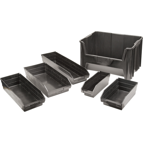 Bacs &agrave; pi&egrave;ces en plastique recycl&eacute;, 4-1/8" la x 11-5/8" p x 4" h, Capacit&eacute; de 30 lb Distribution Industrielle GC