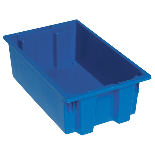 Contenants Stack & Nest, 9" x 18" x 11", Bleu Distribution Industrielle GC