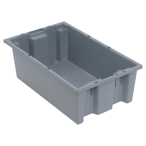 Stack & Nest Totes, 6" x 18" x 11", Grey Distribution Industrielle GC