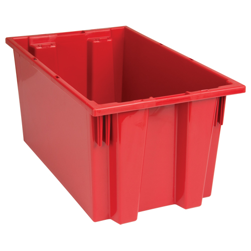 Contenants Stack & Nest, 9" x 18" x 11", Rouge Distribution Industrielle GC