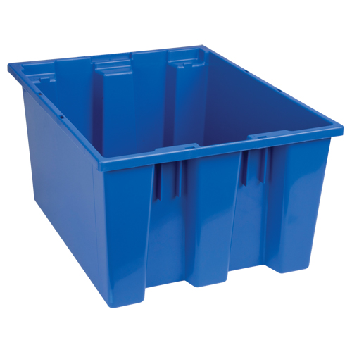 Stack & Nest Totes, 10" x 19.5" x 15.5", Blue Distribution Industrielle GC