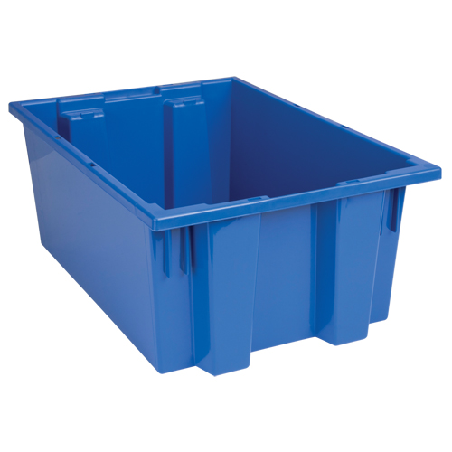 Stack & Nest Totes, 8" x 19.5" x 13.5", Blue Distribution Industrielle GC